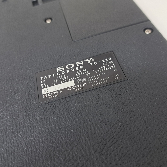 Sony Tape Recorder TC-110 Tapecorder  Solid State with Case Vintage HQ 70s 80s - Picture 6 of 13